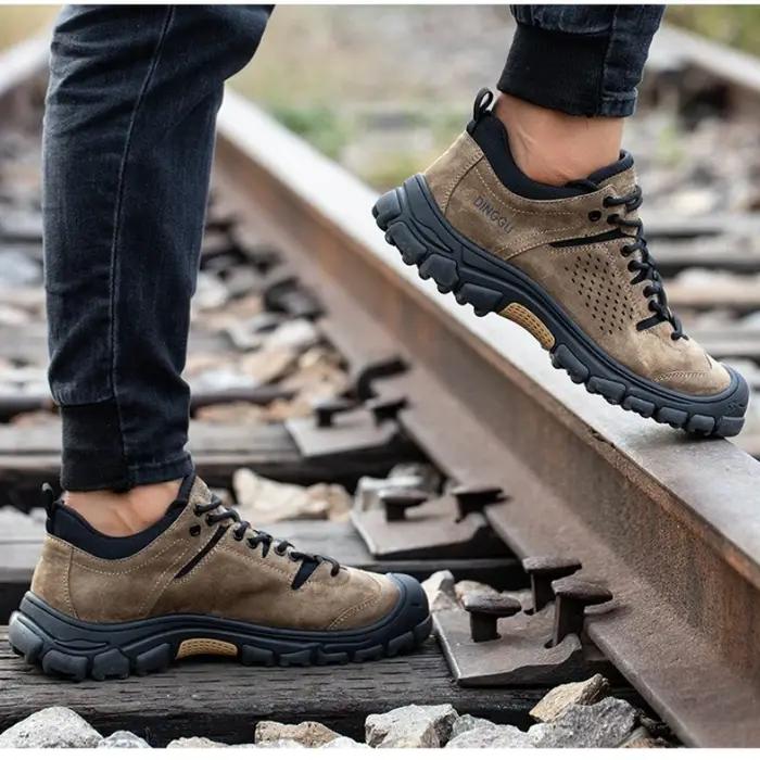Chaussures de sécurité pour hommes bout en acier semelles kevlar anti-perforation décontractées pour travail et occasions spéciales