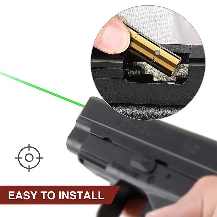 Borosighter Laser en laiton à point rouge pour chasseurs avec calibres 9mm .223 5.56 308 7.62 .45 30-06 occasions de chasse et entraînement