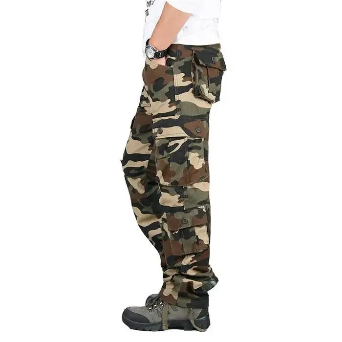 Pantalon de chasse cargo tactique en coton robuste avec camouflage pour activités outdoor