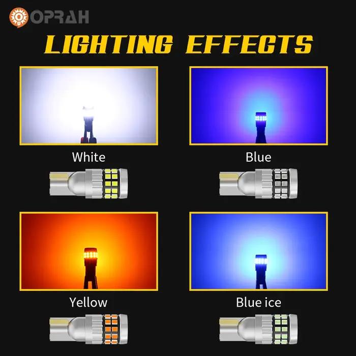 10 pièces 12V 24V LED T10 W5W 194 168 voiture camion feux de signalisation Canbus 2016SMD pas d'erre