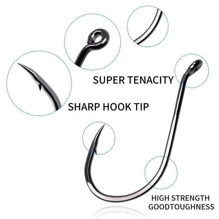 ZYZHE 3~15 pièces Hameçons de pêche à bec de pieuvre en acier à haute teneur en carbone, pour la pêc