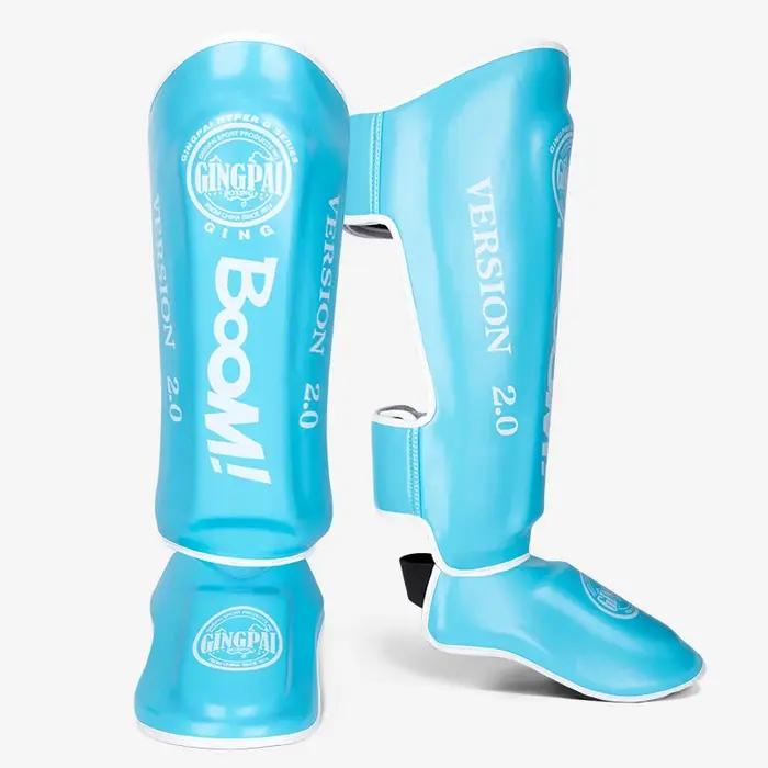 Protège-tibias de boxe en cuir PU de haute qualité