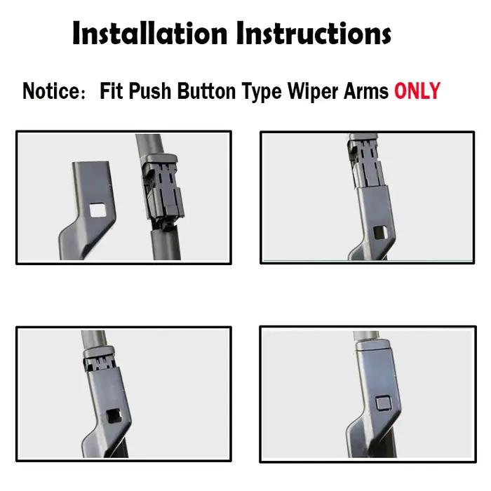 Erick's – jeu de balais d'essuie-glace avant et arrière, pour Opel Adam 2012 – 2019, brosses de plui