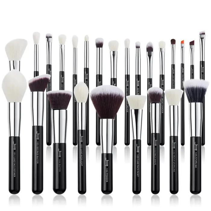 Ensemble de 25 pinceaux de maquillage Jessup pour fond de teint poudre correcteur contouring eyeliner sourcils highlighter pinceau estompeur occasions spéciales