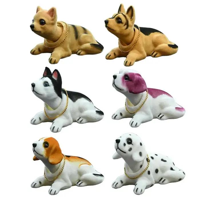 Poupée de voiture Husky Beagle Saint Bernard berger secouant la tête, décoration intérieure automobile, cadeau créatif pour femme et homme, accessoire mignon pour voiture et maison