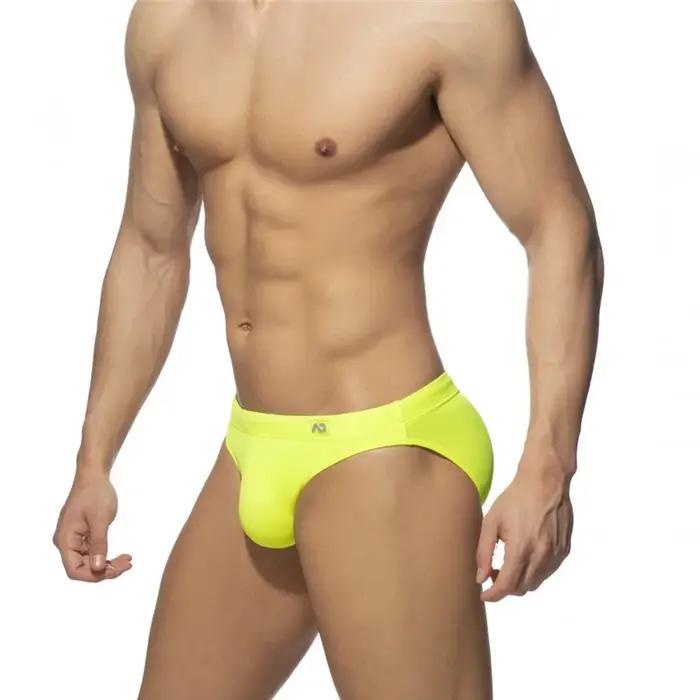 Solide Push up hommes néon maillot de bain Bikni bref troncs Unerwear Sexy maillots de bain plage Su