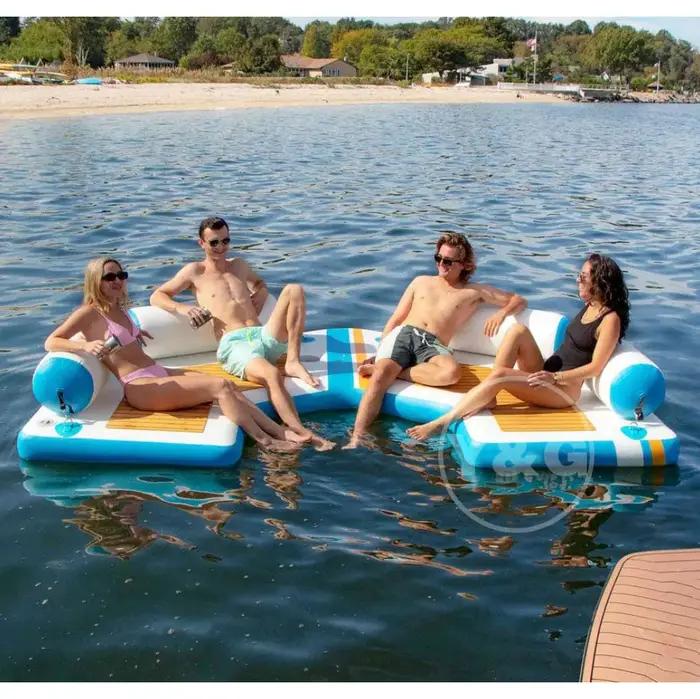 Wharf gonflable, équipement de loisirs aquatiques populaires