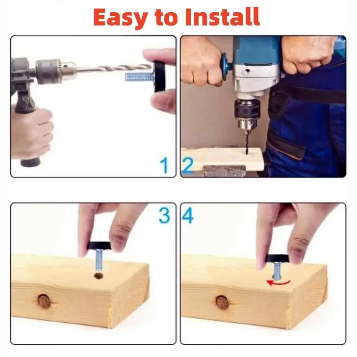 Pieds de meubles réglables en acier inoxydable, 4 pièces, armoire de Table, niveleur fixe antidérapa