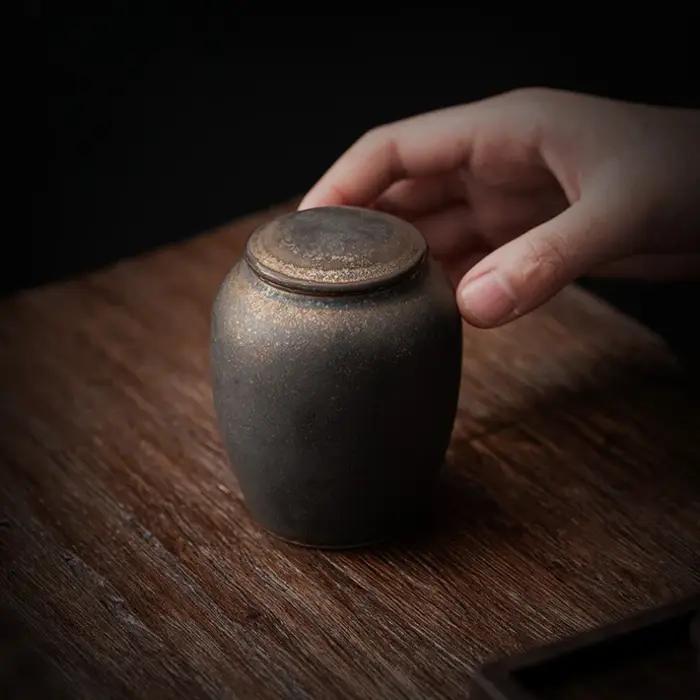 Mini cercueil portable en céramique vintage pour animaux de compagnie