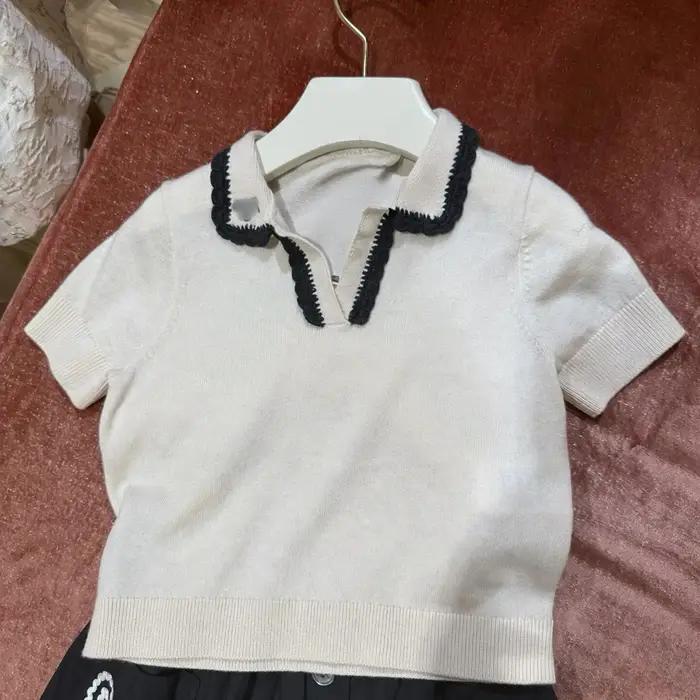 Vêtements pour enfants en stock : Robe imprimée tendance pour filles, ensemble été 26, t-shirt en maille et jupes, robe tutu princesse
