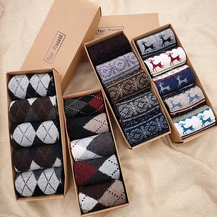 Lot de 5 paires chaussettes homme coton chasse - Qualité premium pour tenue professionnelle et chaud