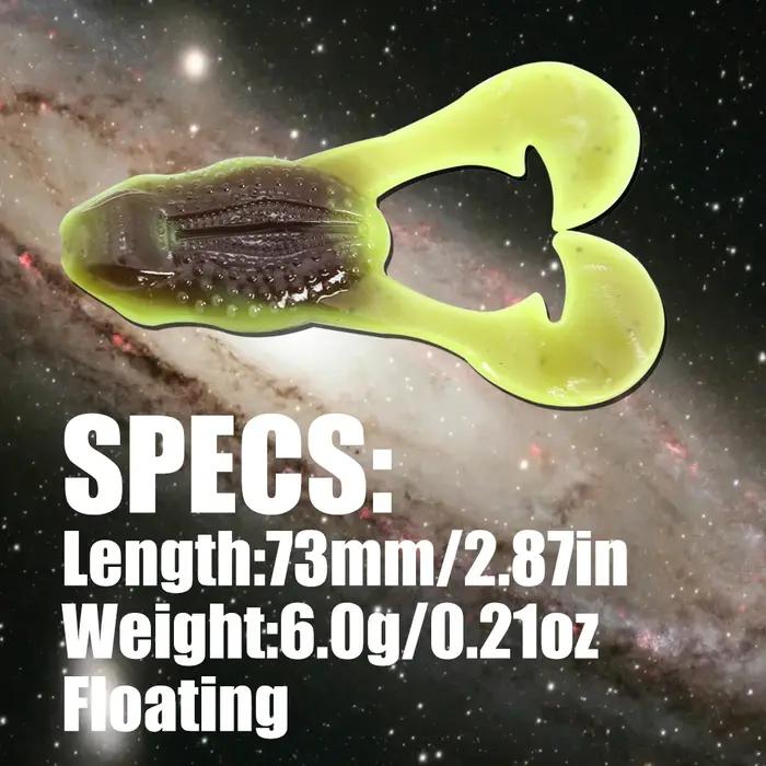 B & U 73mm flottant doux leurre de pêche grenouille appâts truite bar leurre Silicone Swimbait gabar