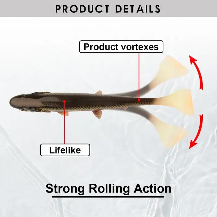 Spinpoler 14 cm/18 cm Shad brochet leurre nageur queue carrée pour brochet perche poisson-chat Zande