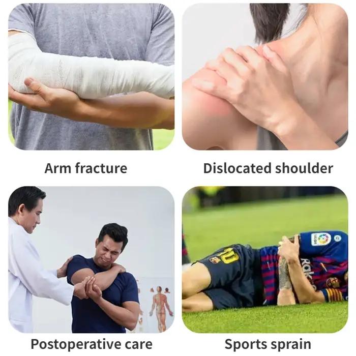 Attelle d'épaule transparente pour immobilisation et soulagement de la douleur occasion fracture entorse blessure récupération convalescence sportive cadeau pour femme homme