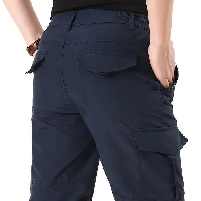 Pantalon tactique urbain 2025 homme multi-poches élastique - Cargo slim ou large tailles jusqu'à 5XL chasse
