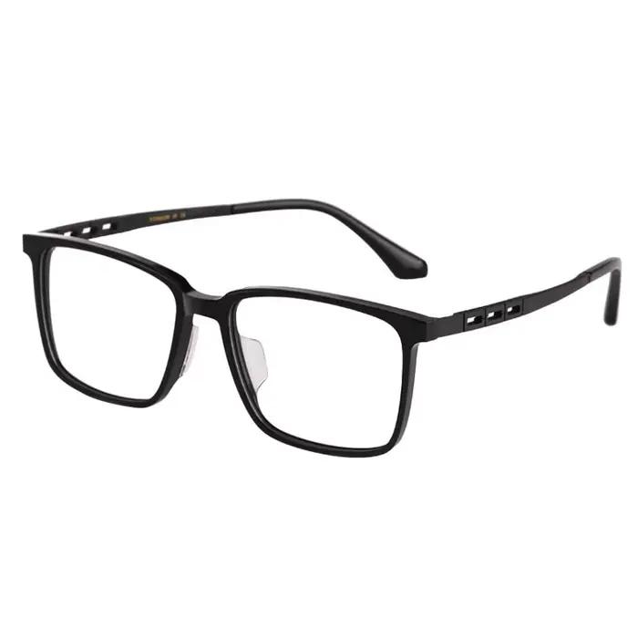 YIMARUILI Ultra-léger affaires pur titane carré lunettes cadre acétate rétro optique Prescription lu
