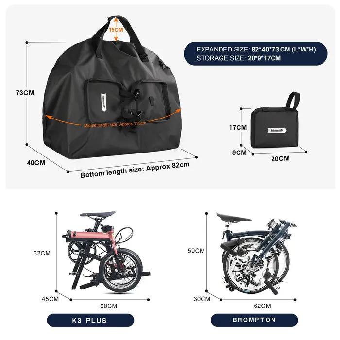 Rhinowalk – sac de transport pour vélo pliant 14-16 pouces
