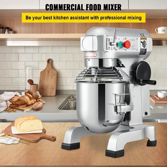 SucceBuy 10- 30L Machine à pâte électrique en acier inoxydable Commercial crème oeuf fouet mélangeur