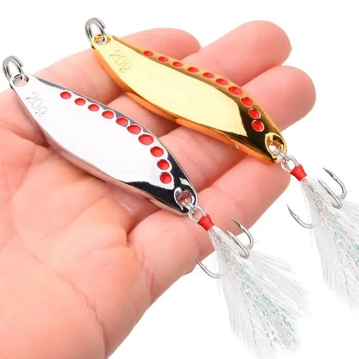 4 pièces métal Vib sangsue Spinners cuillère leurres 2.5g-25g appât artificiel Pesca leurre de pêche