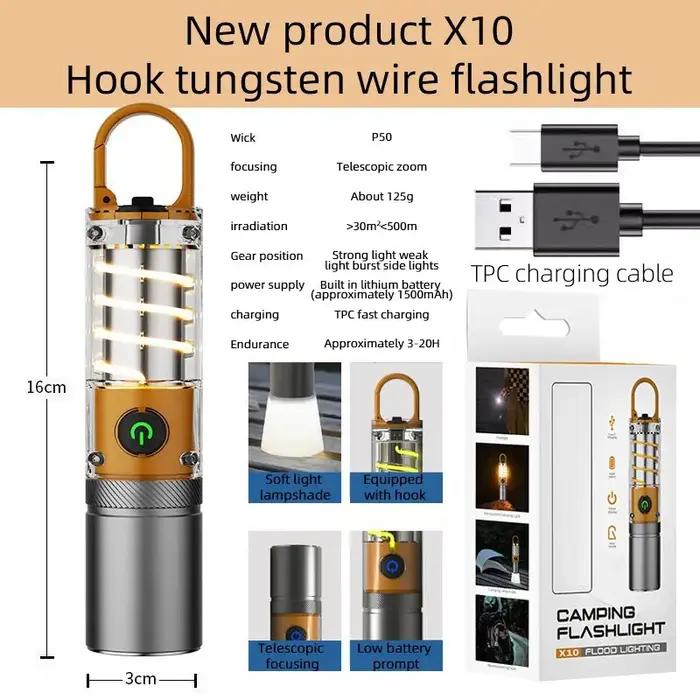 Lampe de poche LED en tungstène