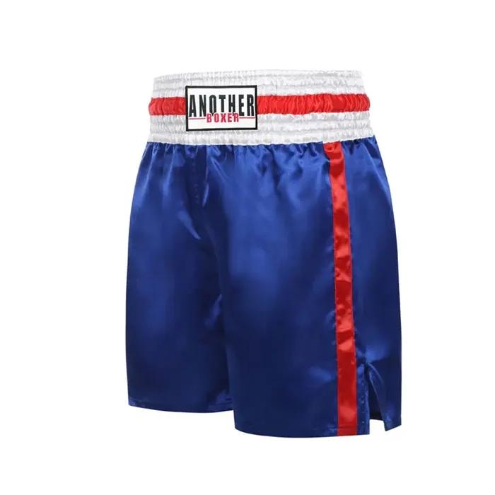 Shorts de boxe Another Kicker patchwork pour hommes et femmes en polyester satiné pour entraînement boxe muay thai MMA