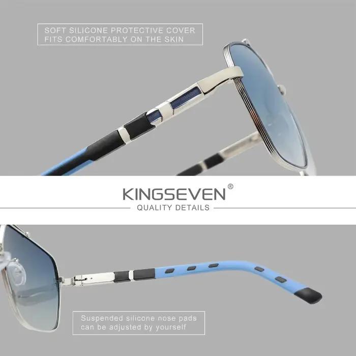 Lunettes de soleil polarisées en aluminium de marque KINGSEVEN pour hommes et femmes, lunettes de co