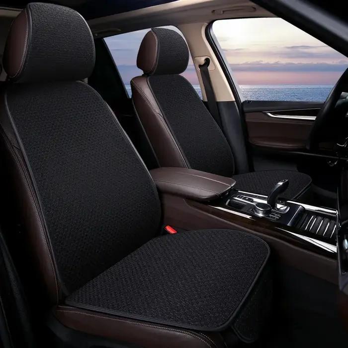 Housse de Protection pour siège de voiture en lin, coussin avant et arrière, tapis de Protection pou