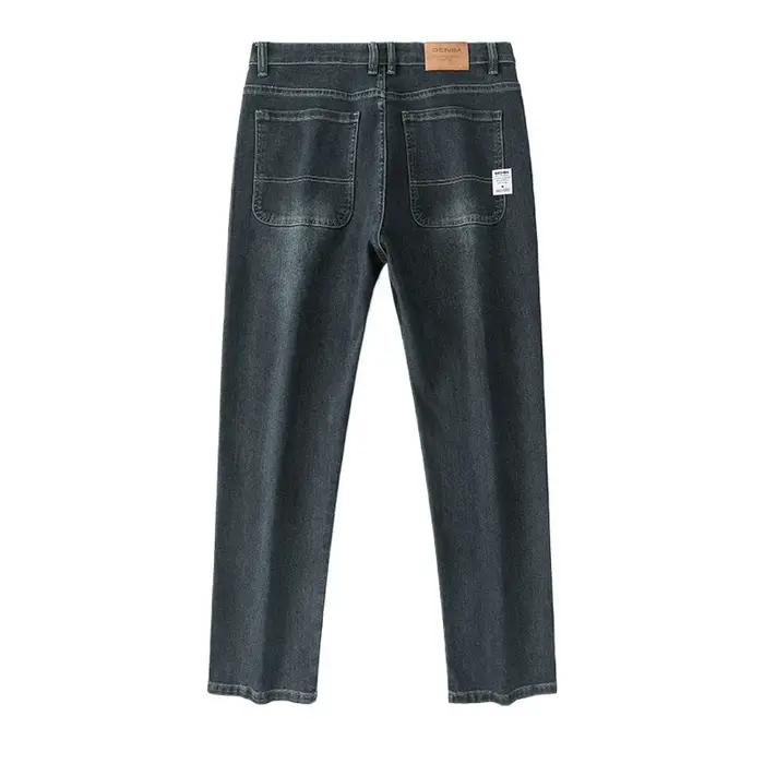 Jeans baggy droit à jambes larges pour hommes, pantalons décontractés d'affaires, vêtements de marqu