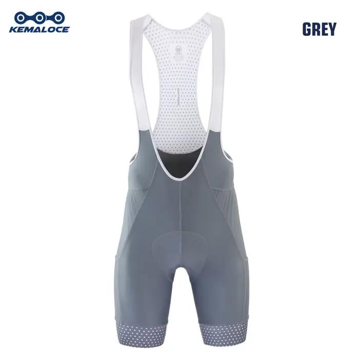 KEMALOCE cuissard de cyclisme avec poches latérales homme bleu & gris & rouge short de vélo Gel Pad haute qualité compre
