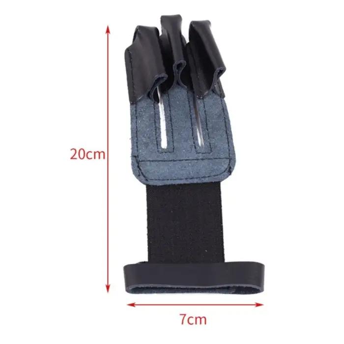 Gants trois doigts en cuir vachette pour tir à l'arc et chasse protection mains outdoor activités chasseurs et sportifs