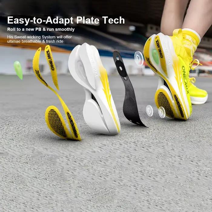 ONEMIX plaque de Fiber de carbone chaussures de course Traction Absorption des chocs baskets profess