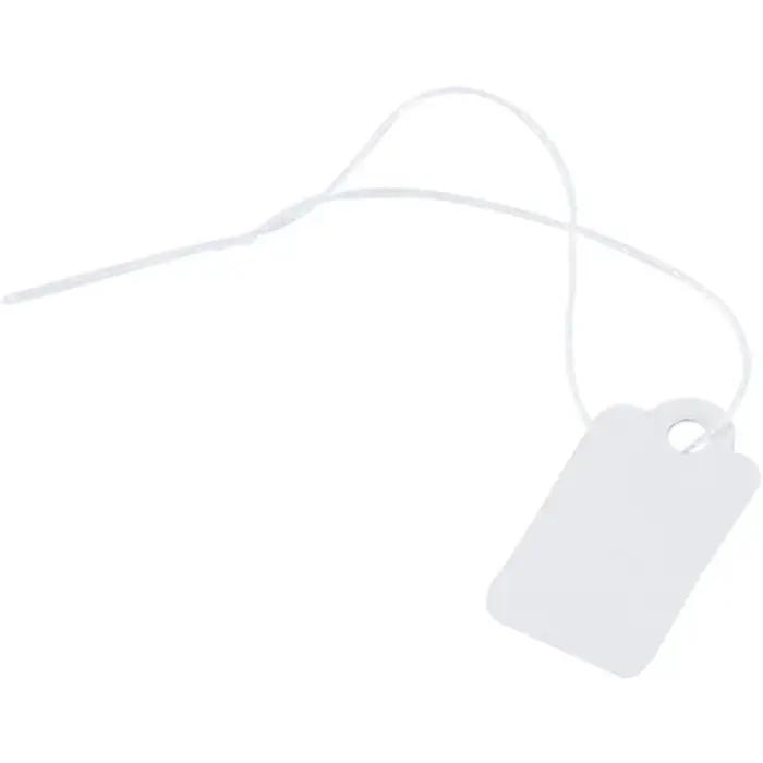 Étiquettes rectangulaires blanches de marquage de ficelle
