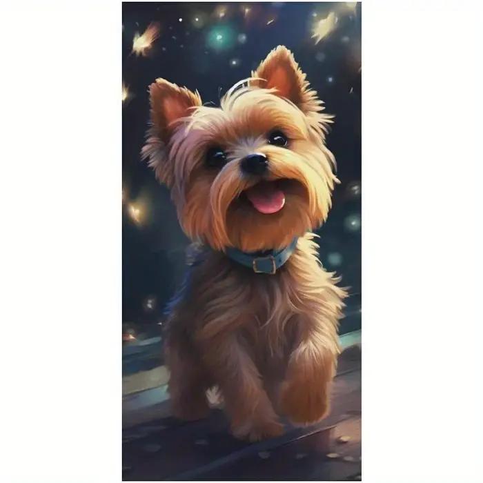 Serviette de plage ultra douce pour chien Yorkie