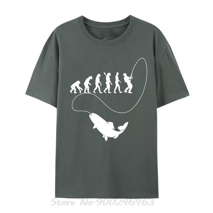Pêcheur pêche évolution pêcheur poisson évolution pêche Cool travail jour hommes T-Shirt unisexe coton T-Shirt Fitness t-shirts