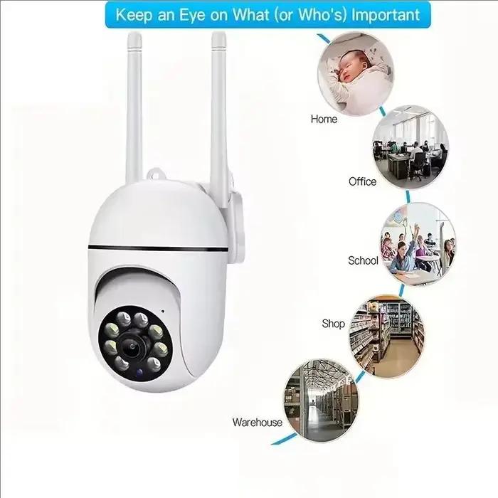 Caméra surveillance extérieure WiFi IP 3MP - Détection humaine vision nocturne audio zoom 4x