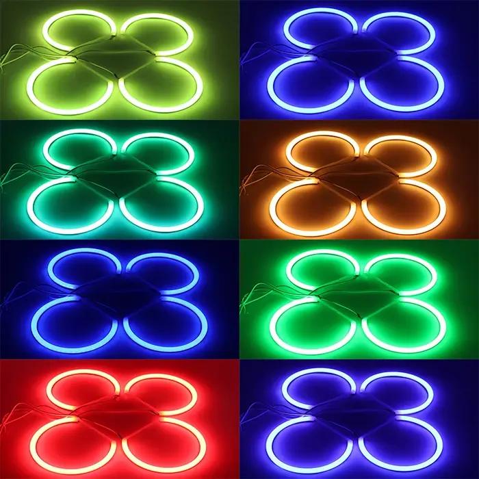 Lait 16 couleurs RGB LED AngHight qualité RGB Angel Eyes Kit 16 couleurs anneau pour BMW E36 série 3