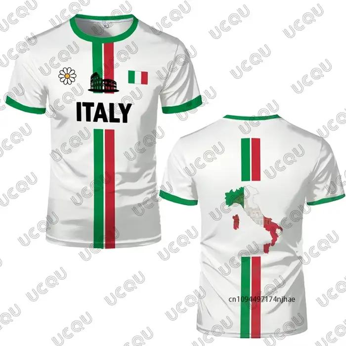 Nouveau Maillot de Football 2026 Imprimé Drapeau Italie pour Hommes et Femmes