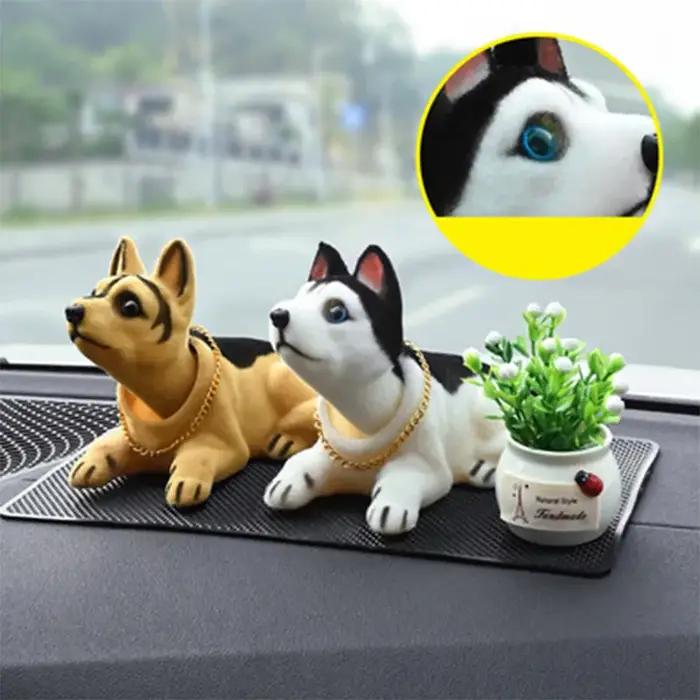 Ornements de voiture poupée Husky Beagle St Bernard berger secouer la tête chien canard décoration Auto intérieur accessoires mignon cadeaux créatifs