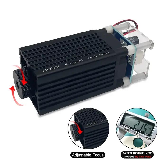 Laser arbre 20W Module Laser 450nm 40W TTL tête de graveur Laser à lumière bleue pour Machine de déc
