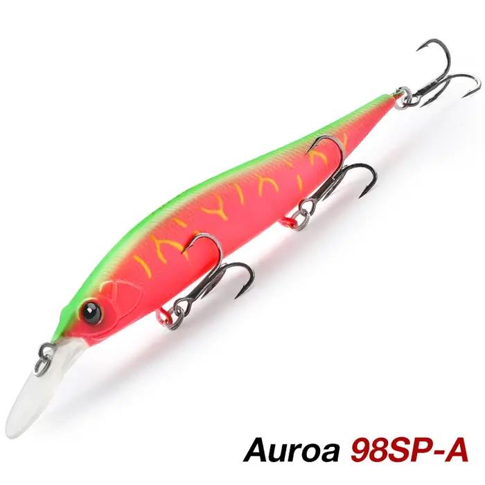 TSURINOYA 98SP leurre de pêche méné suspendu AURORA 98mm 10g Max 2.2m longue coulée bar brochet Jerkbait appât