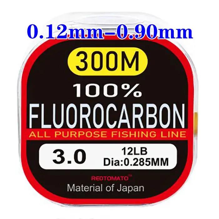 Leader de ligne de pêche en fluorocarbone, fibre de carbone transparente, grande taille, matériel du