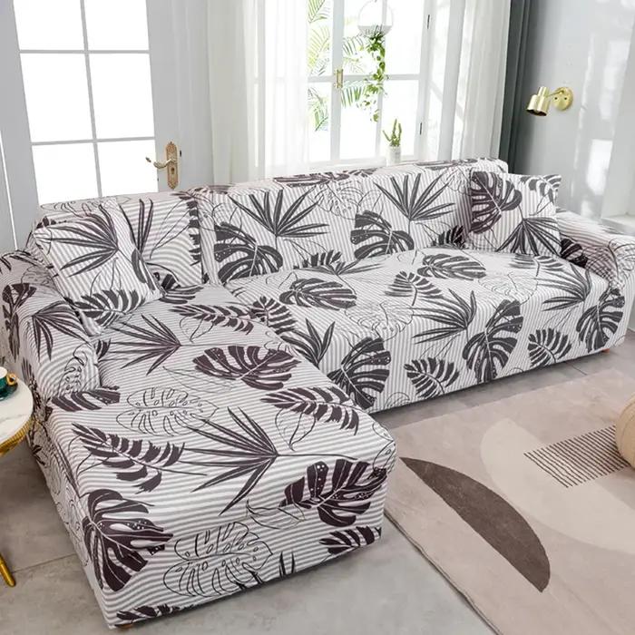 housse canape dangle pour Salon Imprimé Extensible housse canapé forme de L Élastique housses de can