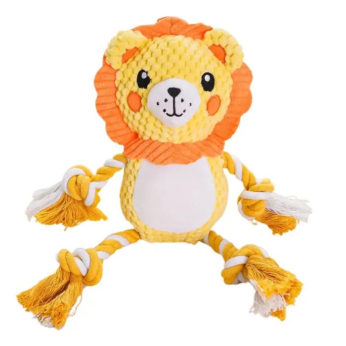 Jouets pour animaux de compagnie hippopotame couinants pour chiens moyens