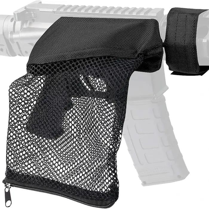 Accessoire de tir à air comprimé collecteur de cartouches en laiton avec fermeture éclair et maille en nylon pour sécurité et commodité joueur occasionnel paintball skirmish