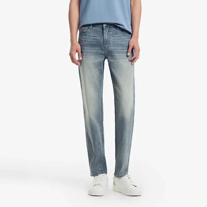 Jean Homme Semir Stretch 2026 Vintage Lavé Coupe Droite Style Urbain Décontracté Quotidien Doux Conf