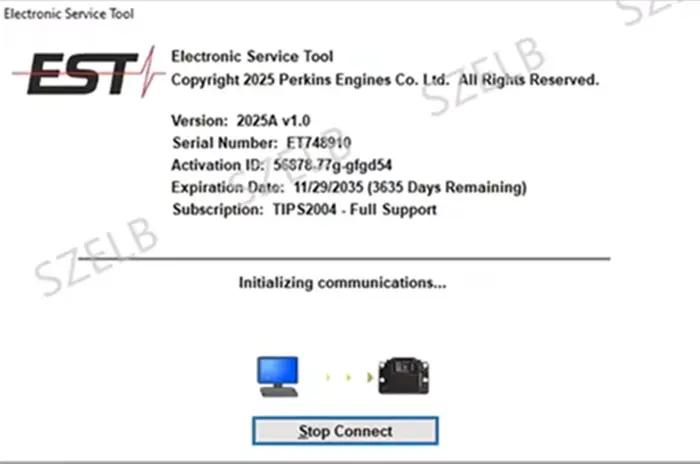 Outil de service de diagnostic électronique Perkins EST 2025A V1.0