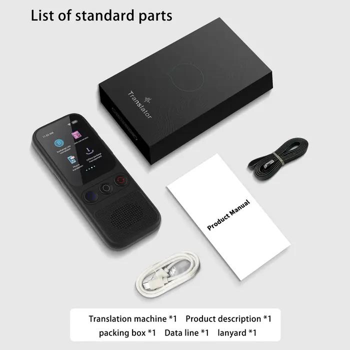 Traducteur vocal S80 IA 138 langues traduction hors ligne interprétation simultanée appareil voyage