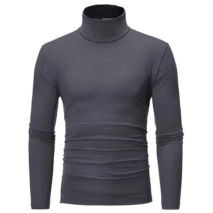 Sous-vêtements thermiques hauts hommes printemps vêtements chemise thermique automne hommes hiver collants col haut mince coupe ajustée à manches longues T-shirt