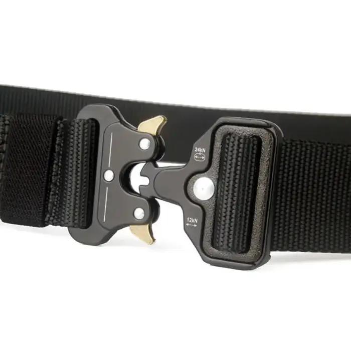 Ceinture tactique avec boucle en métal, robuste, en Nylon pour l'extérieur, 125/135CM de large, 3.8/