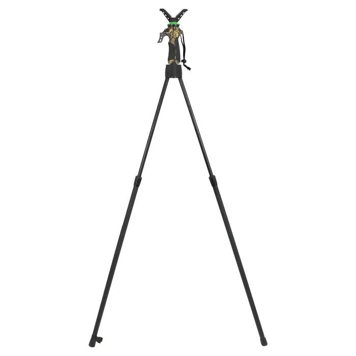 Support de tir en aluminium camouflage réglable hauteur avec V support de tête et déclencheur pour chasse occasionnels